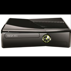 Xbox 360 with wire, controller, and games